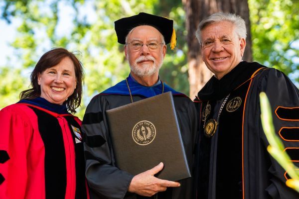 John C. Livesey with Provost and President