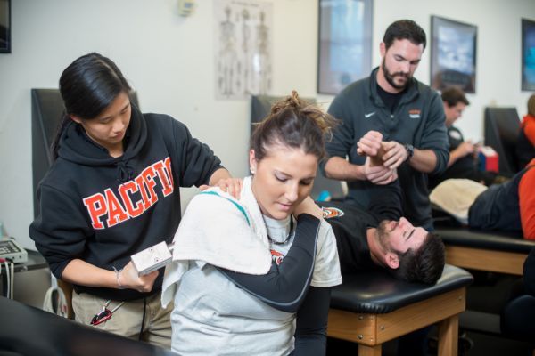 Students in an Athletic Training Clinic
