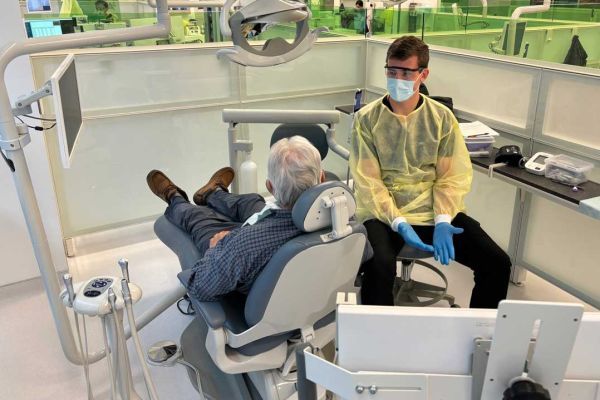 veteran in clinic during Give Veterans a Smile