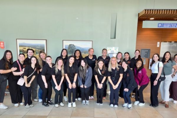 Photo shows a group of students at a recent IPE event. 