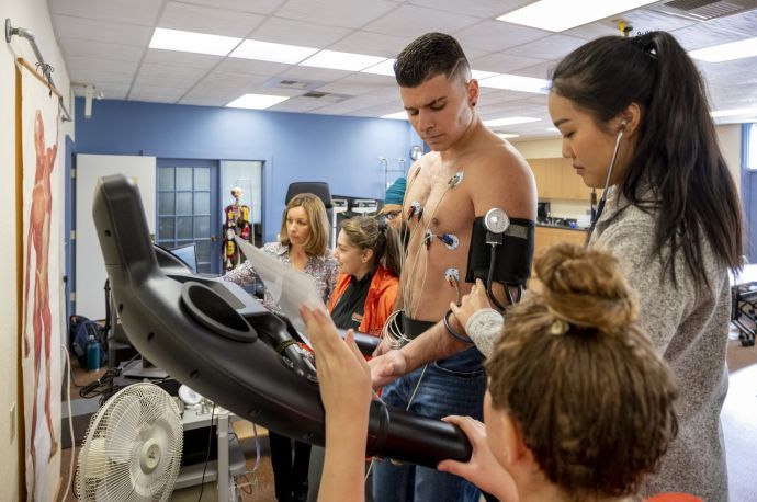 cardiac stress test with students