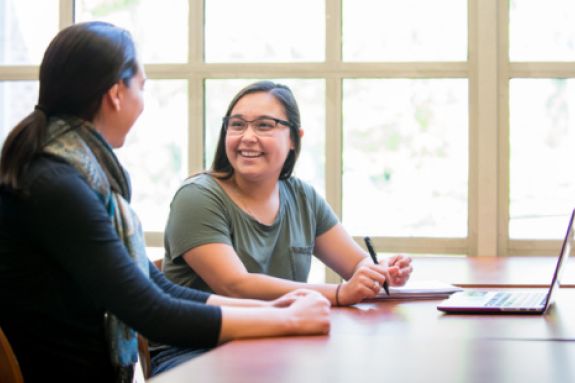 Two students talking