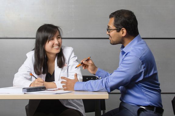 PharmD student with faculty member