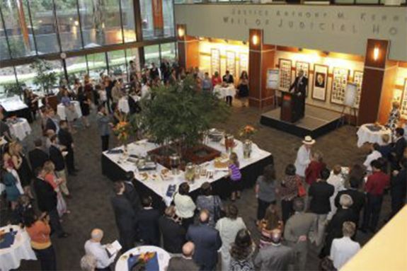 reception at the student center