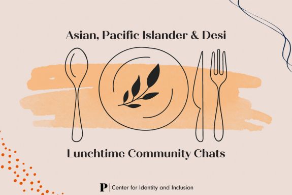 Program title and image of a plate and utensils