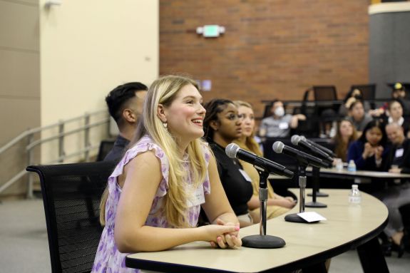 Speakers speaking