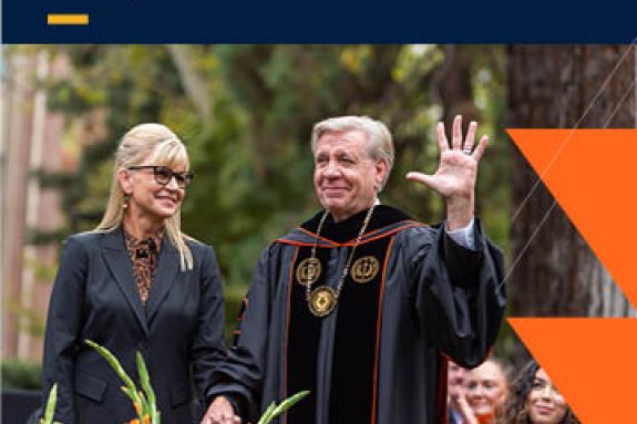 President Christopher Callahan at his investiture ceremony