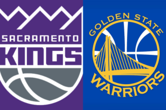 logos of the Sacramento Kings and Golden State Warriors