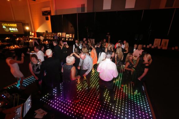 Group of people on dance floor