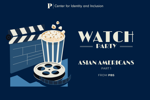Event title with images of popcorn and film