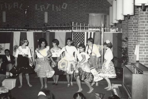 Archive photo of students dancing