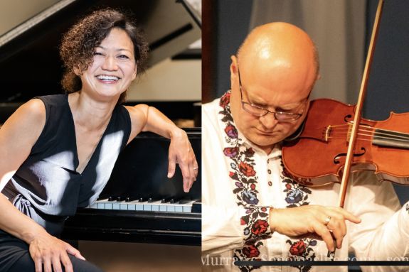 Pianist Natsuki Fukasawa and violist/violinist Igor Veligan