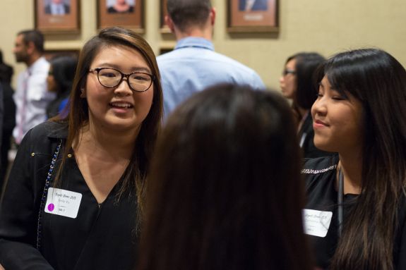 PharmD students at networking event