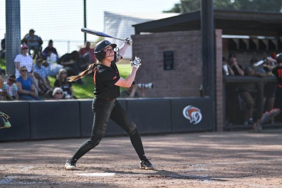 Pacific softball at bat