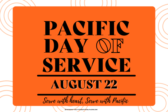 Serve with Heart, Serve with Pacific! We are so excited to share that we will be continuing the Pacific tradition of giving back to our community at our Pacific Day of Service 2024 this fall on Thursday, August 22, 2024 from 9AM-1PM. During the Pacific Day of Service, we will work alongside community-based organizations and the City of Stockton to complete service projects through beautification of their sites and/or support critical projects to assist in ongoing services to the community. Questions? C