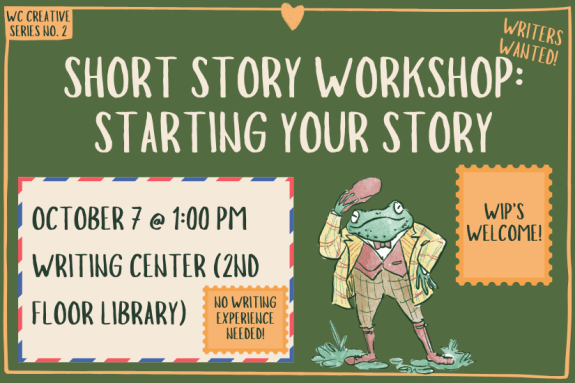 Creative writing workshop hosted by the Writing Center