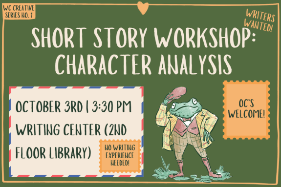 Creative writing workshop hosted by the Writing Center