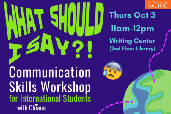 writing and communication workshop for international students that is open to all students