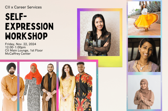 Self-Expression Workshop Nov 22, 2024 at 12:00pm in CII Main Lounge
