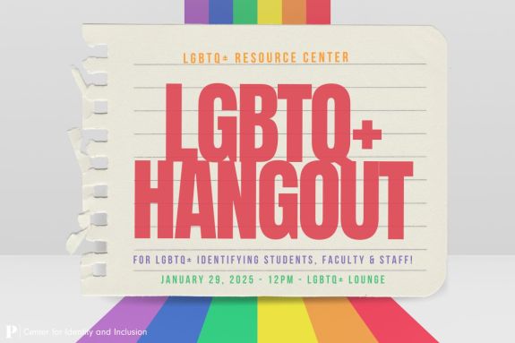 LGBTQ+ Hangout in the LGBTQ+ Lounge 12:00-1:00PM