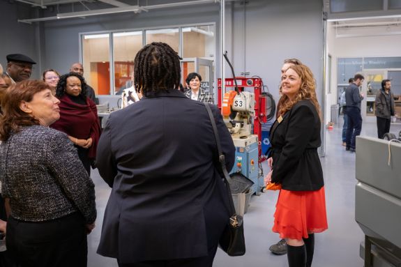 Dean Orwin at the Makerspace ribbon cutting