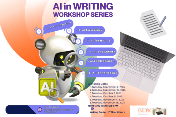 The Writing Center presents 6-part AI in Writing workshop series for students to learn about strategic and ethical AI practices for their writing