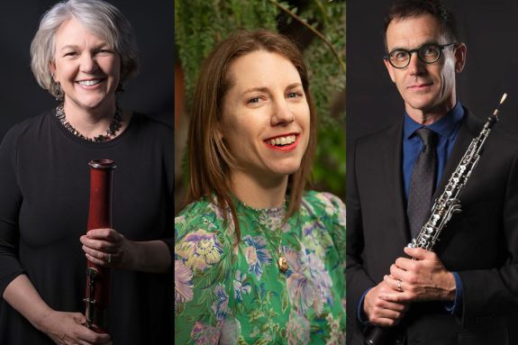 Musicians Nicolasa Kuster, Ann Rainwater, Kyle Bruckmann