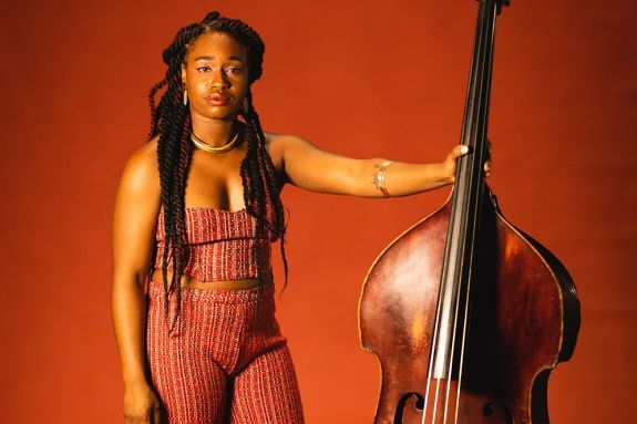 Guest jazz bassist Amina Scott