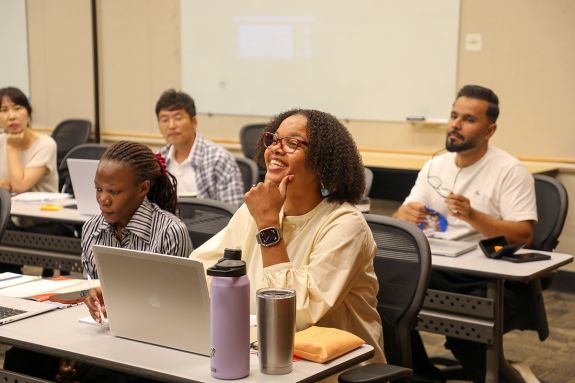 Students in a classroom.