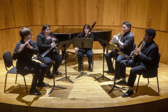 students playing chamber music