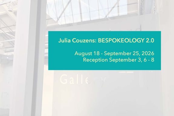 Light gray photo with teal text box