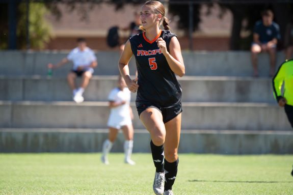 Pacific women's soccer player