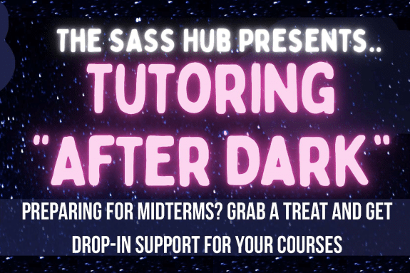 Tutoring “After Dark” flyer