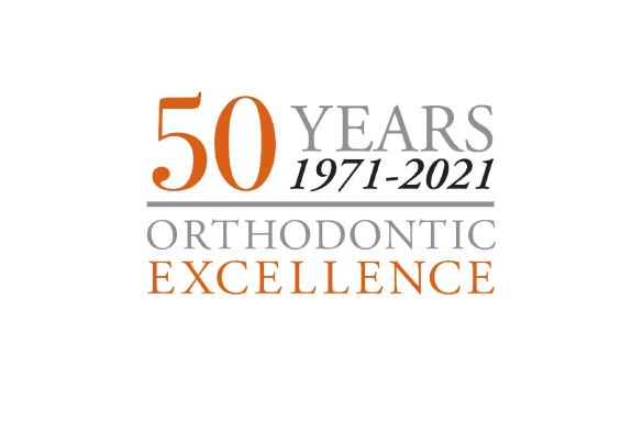 Ortho 50th anniversary wordmark