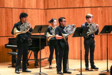 A student ensemble performing in Recital Hall
