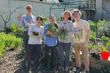 Volunteers in Sacramento Community Garden