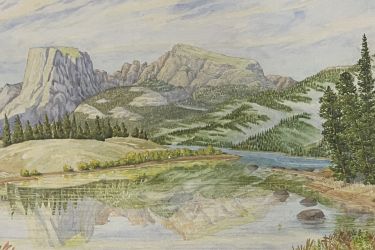 Detail of watercolor painting 