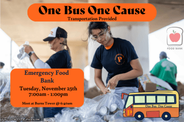 Community Event Volunteer Opportunity!  Join us, on our last volunteer trip of the fall 2025 semester. We will be assisting the Stockton Emergency Foodbank for their Thanksgiving food distribution to hundreds of San Joaquin County families. The Volunteer Center will provide transportation to and from the San Joaquin County Fairgrounds where the distribution will take place from 7:00am to 1:00pm.   Register today!  Contact the Volunteer Center at volunteercenter@pacific.edu with any questions.  