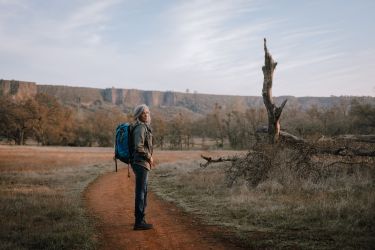 Andrea Lankford on the trail 