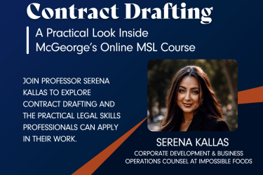Contract drafting. A practical look inside McGeorge's Online MSL Course.