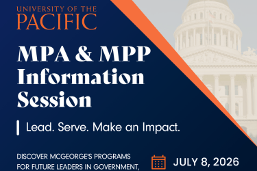 A blue and orange graphic that says "MPA and MPP Information Session" on July 8.