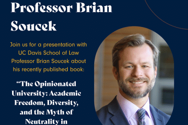 An image of an event flyer that is titled Professor Brian Souck.