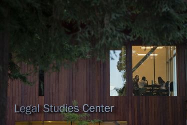 Students study in the Legal Studies Center. 