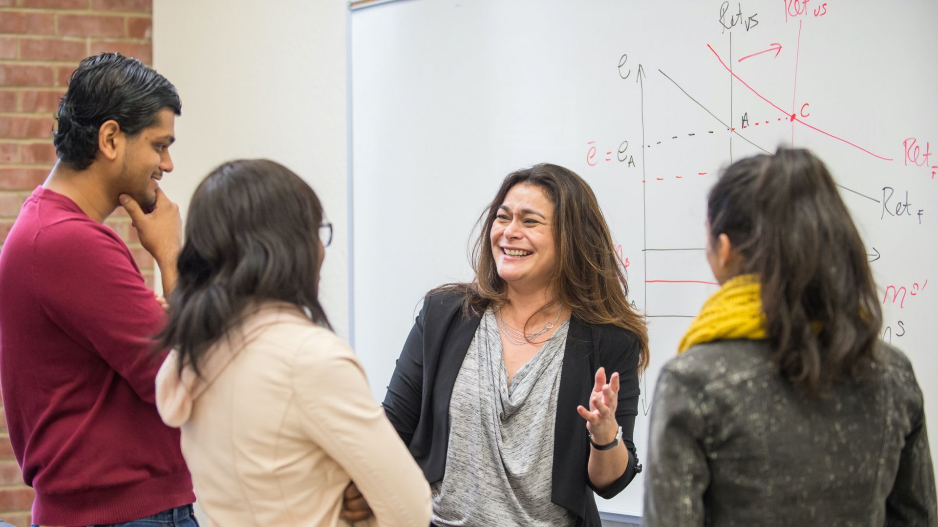 students and professor