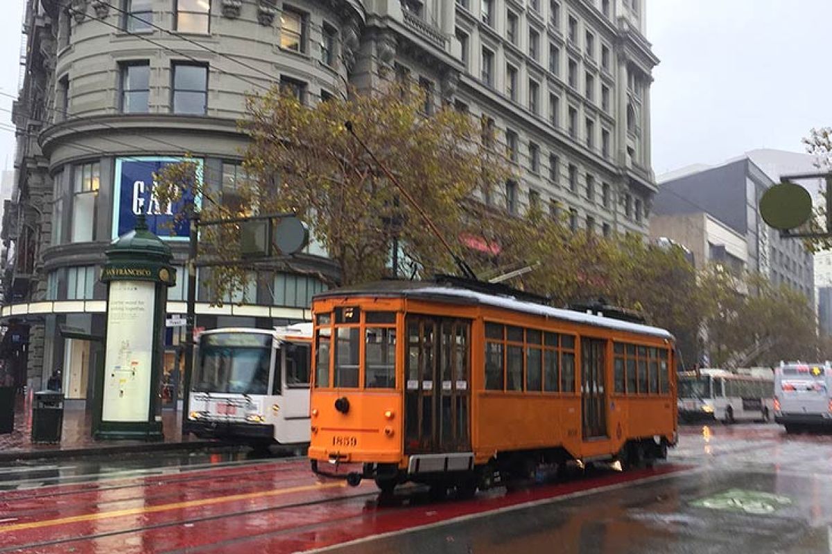 Streetcar on Market Street, San Francisco