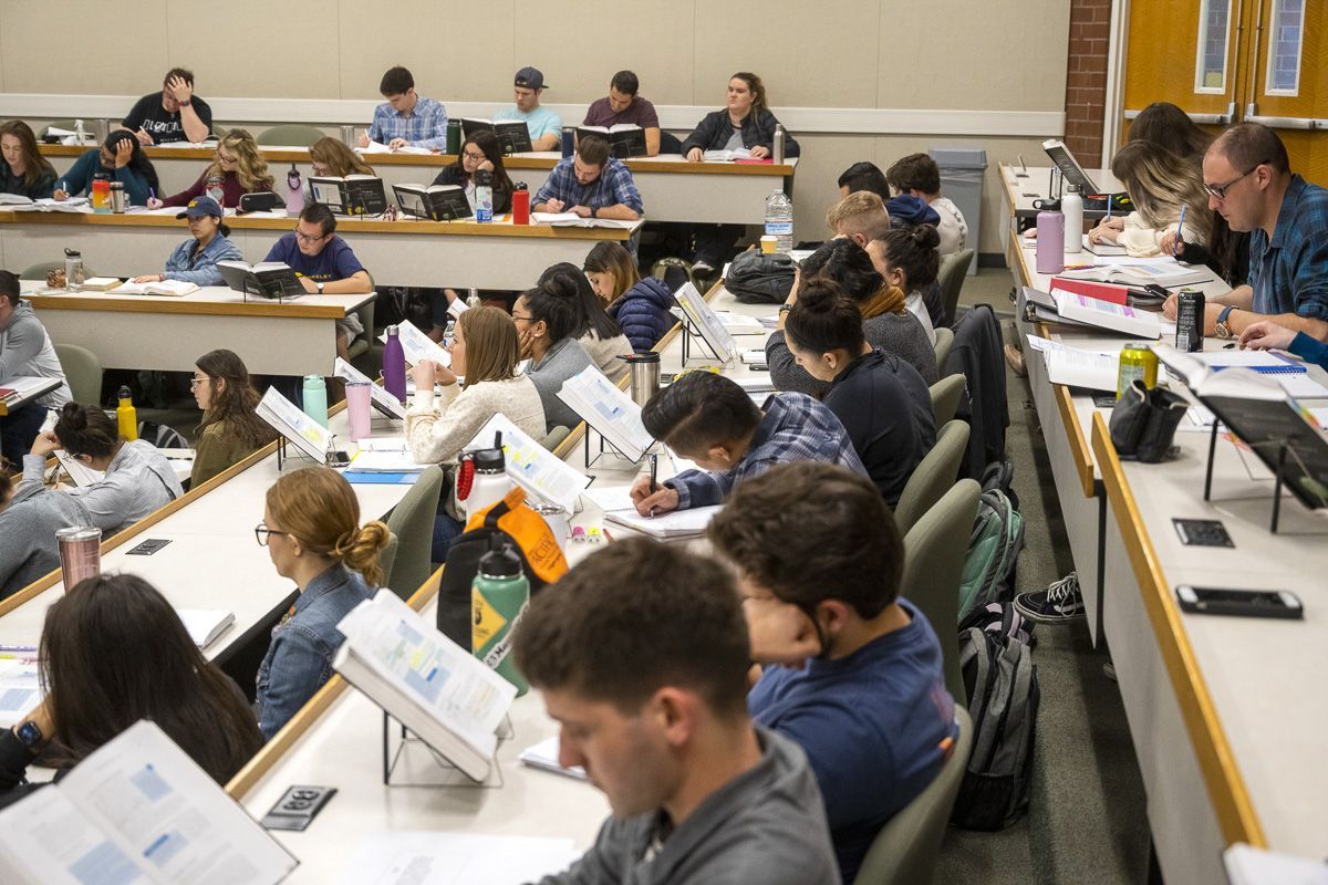 students attend class
