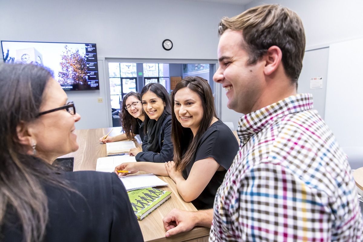 education students in classroom
