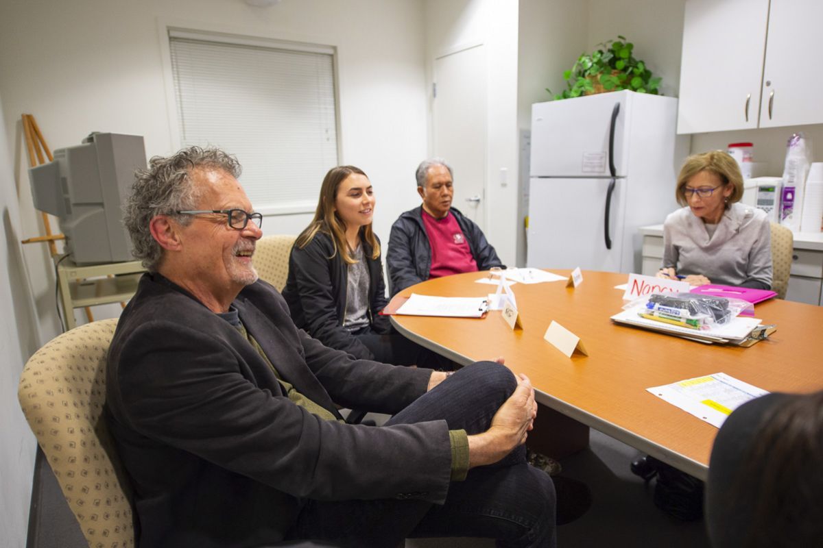 Dr. Boles meets with adults with aphasia
