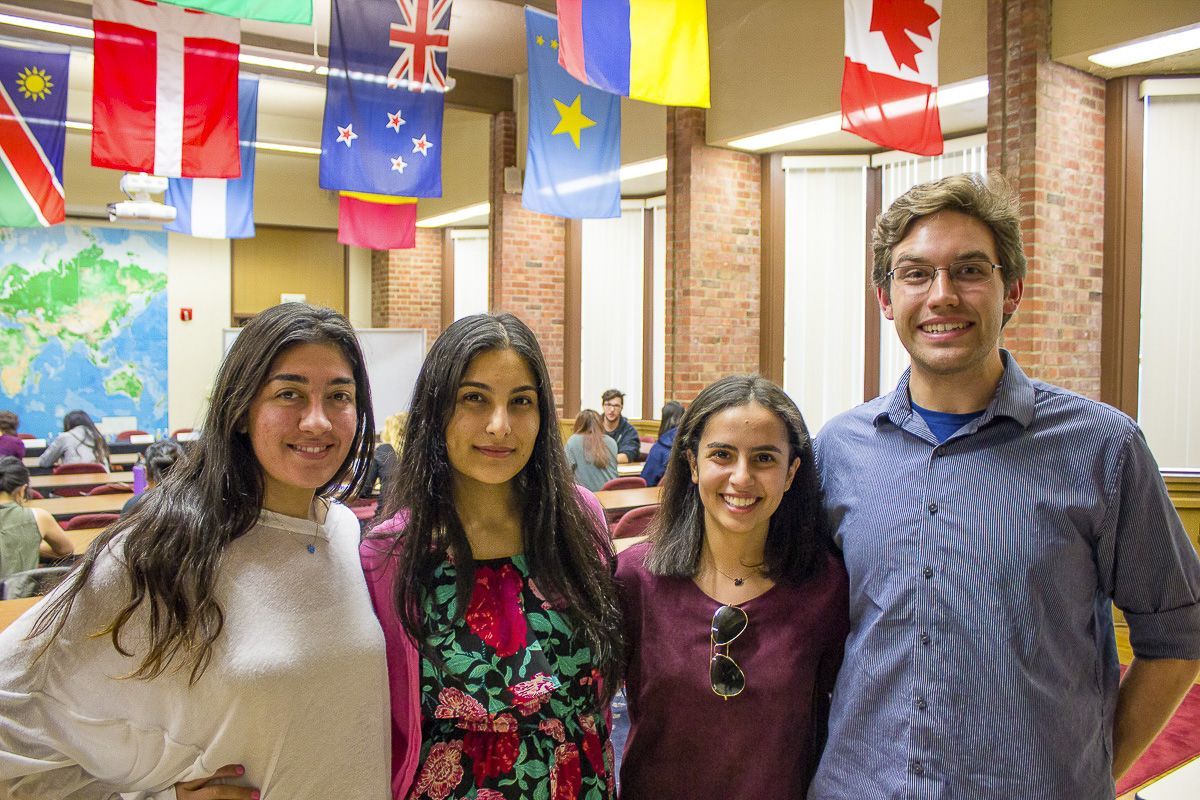 students at international studies career forum
