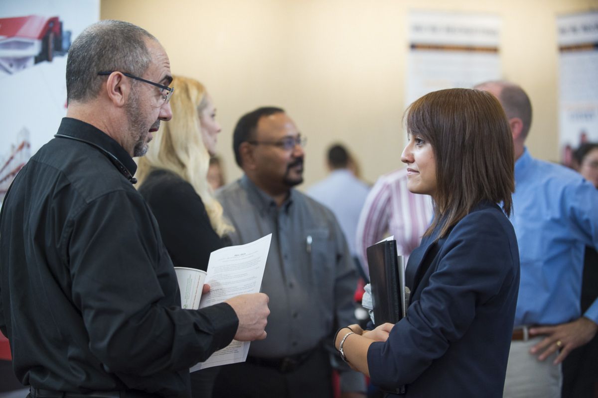 image from a diversity job fair on the stockton campus